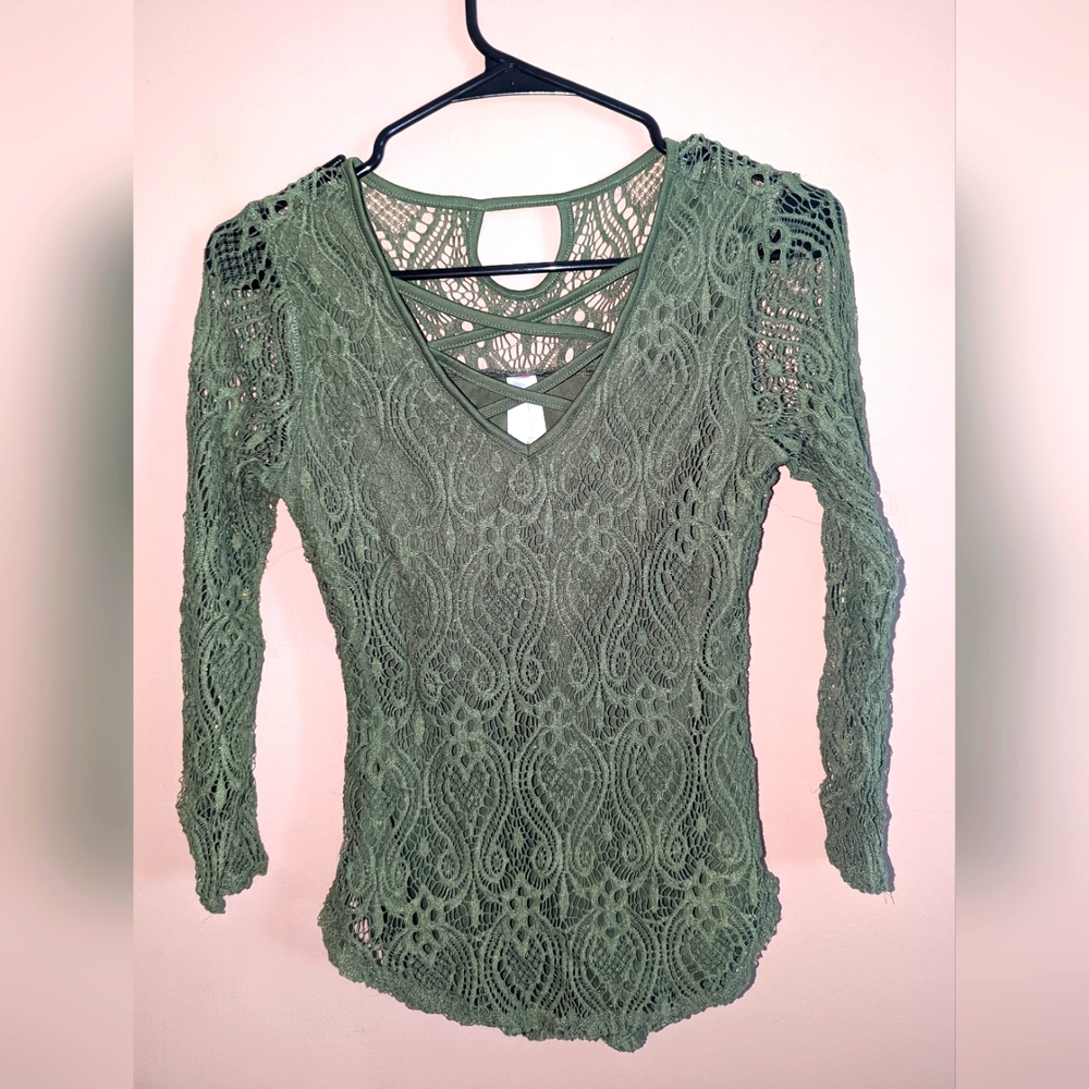 Green Lace shirt